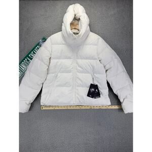 Under Armour Puffer Jacket Womens Medium M White Coldgear Duck Down Fill NEW